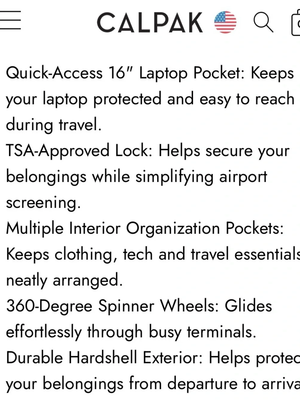 Calpak lightweight hardshell